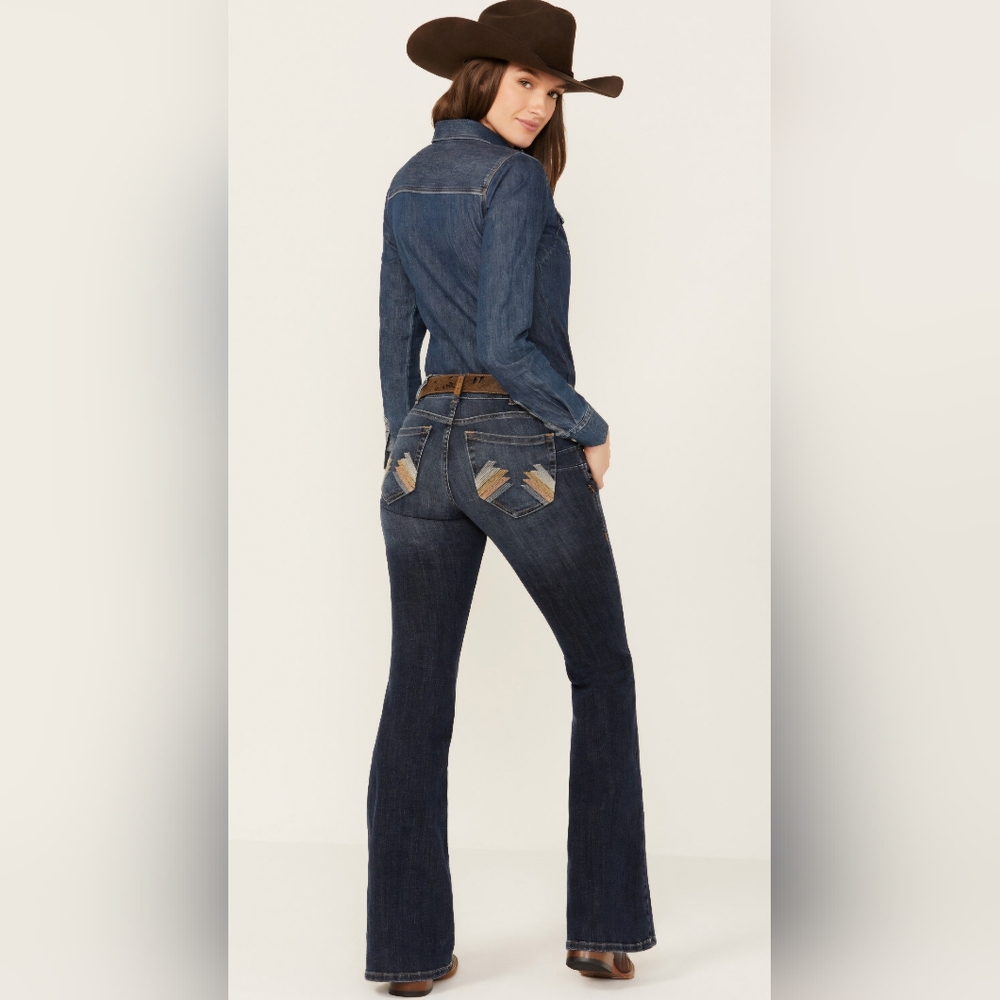 Ariat R.E.A.L. Women's Paulina Florida Perfect Rise Flare Leg Jeans